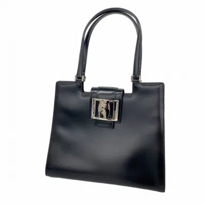 Pre-owned Ferragamo Leather Handbag () In Black