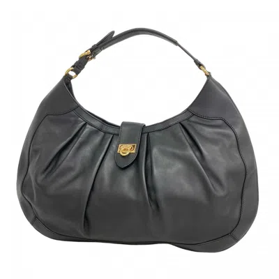 Pre-owned Ferragamo Leather Handbag () In Black