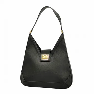 Pre-owned Ferragamo Leather Handbag () In Black