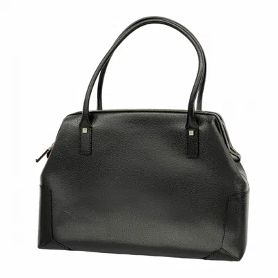 Pre-owned Ferragamo Leather Handbag () In Black