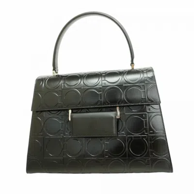 Pre-owned Ferragamo Leather Handbag () In Black