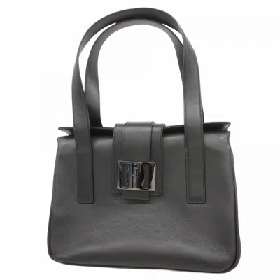 Pre-owned Ferragamo Leather Handbag () In Black