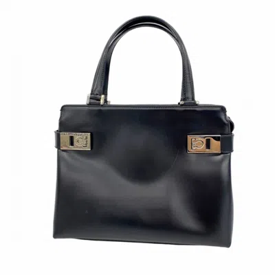 Pre-owned Ferragamo Leather Handbag () In Black