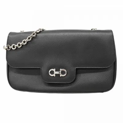 Pre-owned Ferragamo Leather Handbag () In Black