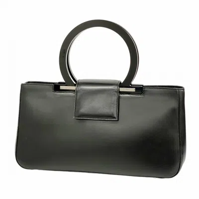 Pre-owned Ferragamo Leather Handbag () In Black