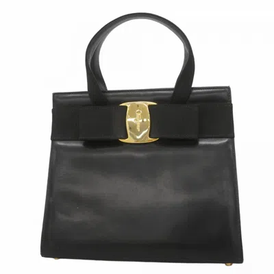 Pre-owned Ferragamo Leather Handbag () In Black