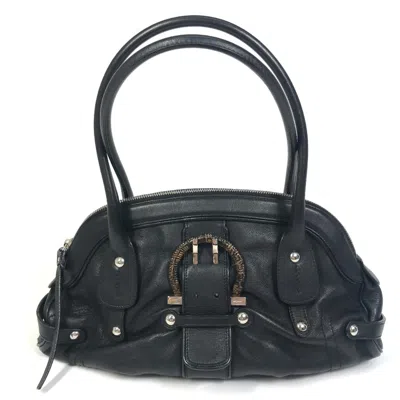 Pre-owned Ferragamo Leather Handbag () In Black