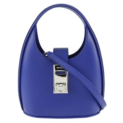 Pre-owned Ferragamo Leather Handbag () In Blue