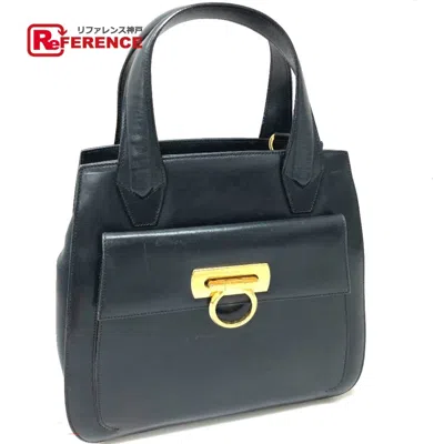 Pre-owned Ferragamo Leather Handbag () In Blue