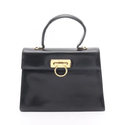 Pre-owned Ferragamo Leather Handbag () In Blue