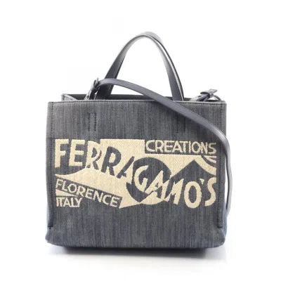 Pre-owned Ferragamo Leather Handbag () In Blue