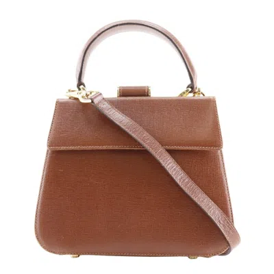 Pre-owned Ferragamo Leather Handbag () In Brown