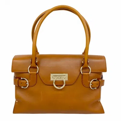 Pre-owned Ferragamo Leather Handbag () In Brown