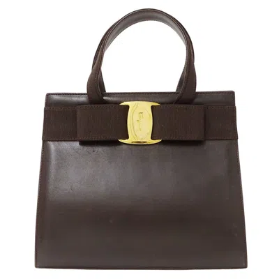 Pre-owned Ferragamo Leather Handbag () In Brown