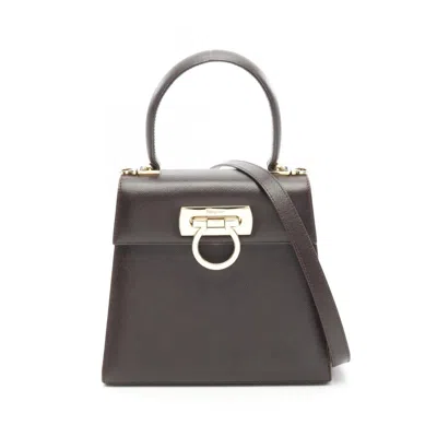 Pre-owned Ferragamo Leather Handbag () In Brown