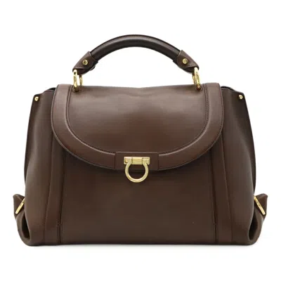 Pre-owned Ferragamo Leather Handbag () In Brown