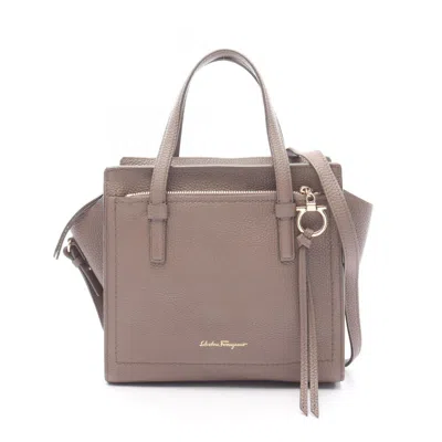 Pre-owned Ferragamo Leather Handbag () In Brown