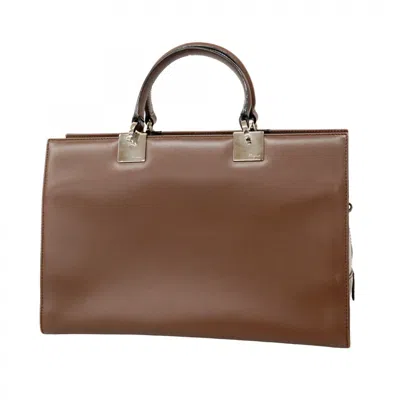 Pre-owned Ferragamo Leather Handbag () In Brown
