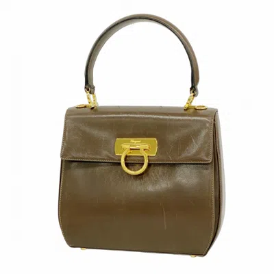 Pre-owned Ferragamo Leather Handbag () In Brown