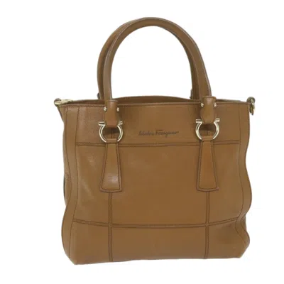 Pre-owned Ferragamo Leather Handbag () In Brown