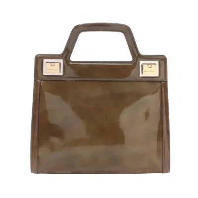 Pre-owned Ferragamo Leather Handbag () In Green