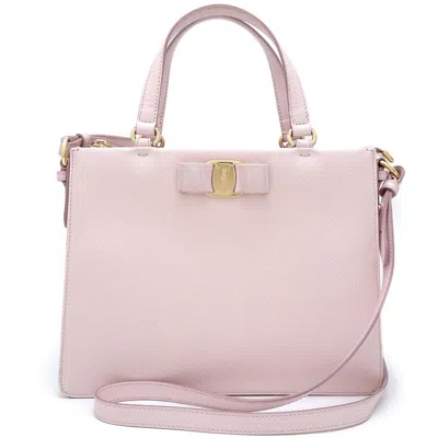 Pre-owned Ferragamo Leather Handbag () In Pink