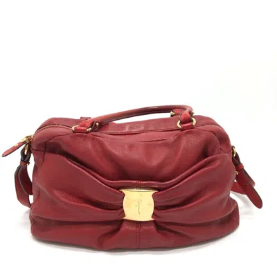 Pre-owned Ferragamo Leather Handbag () In Red