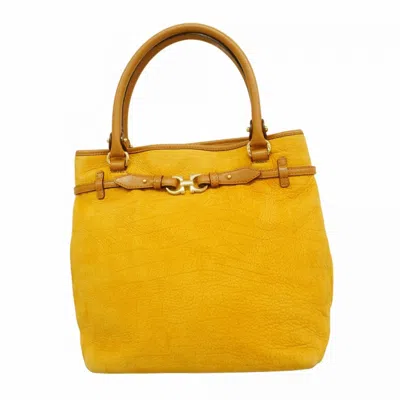 Pre-owned Ferragamo Leather Handbag () In Sand