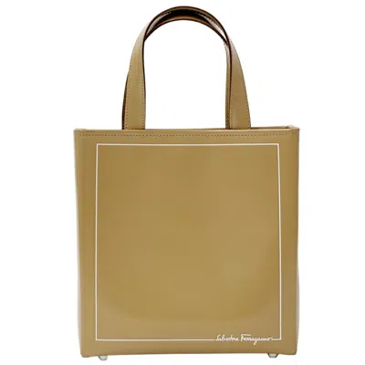Pre-owned Ferragamo Leather Handbag () In Sand
