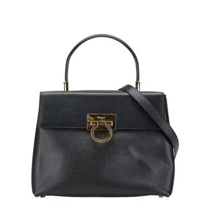 Pre-owned Ferragamo Leather Handbag Shoulder Bag ()