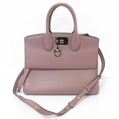 Pre-owned Ferragamo Leather Handbag Shoulder Bag ()