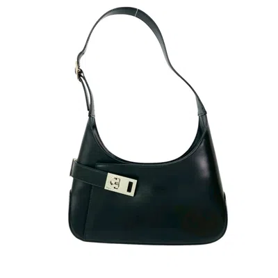 Pre-owned Ferragamo Leather Handbag Shoulder Bag () In Black