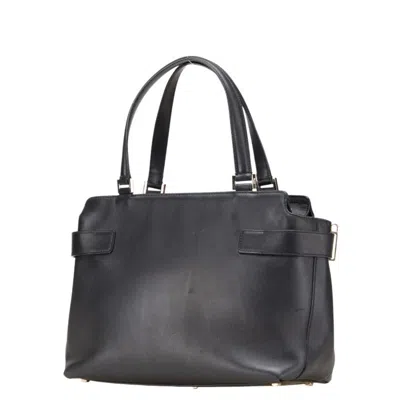 Pre-owned Ferragamo Leather Handbag Shoulder Bag () In Black