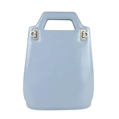 Pre-owned Ferragamo Leather Handbag Shoulder Bag () In Blue
