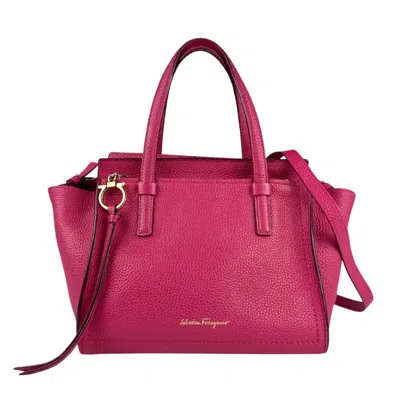 Pre-owned Ferragamo Leather Handbag Shoulder Bag () In Pink