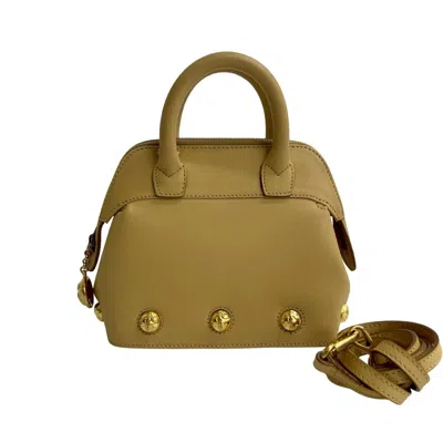 Pre-owned Ferragamo Leather Handbag Shoulder Bag () In Sand