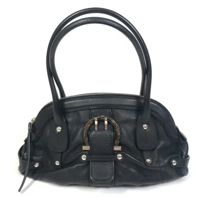 Pre-owned Ferragamo Leather Handbag Tote Bag () In Black