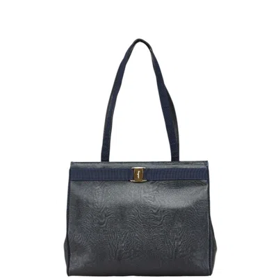 Pre-owned Ferragamo Leather Handbag Tote Bag () In Black