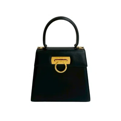 Pre-owned Ferragamo Leather Handbag Tote Bag () In Blue
