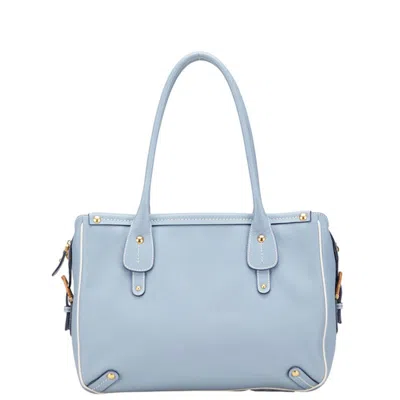 Pre-owned Ferragamo Leather Handbag Tote Bag () In Blue