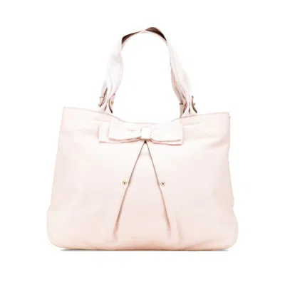 Pre-owned Ferragamo Leather Handbag Tote Bag () In Pink