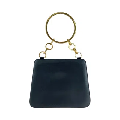 Pre-owned Ferragamo Leather Handbag Vanity Bag () In Black
