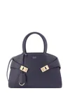 Ferragamo Medium Hug Leather Top Handle Bag