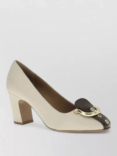 Ferragamo Leather High Heel Pumps In Pattern