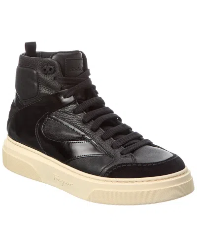 FERRAGAMO FERRAGAMO LEATHER HIGH-TOP SNEAKER