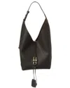 Ferragamo Leather Hobo Bag In Black