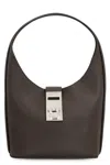 Ferragamo Mini Gancini-buckle Leather Hobo Bag In Brown