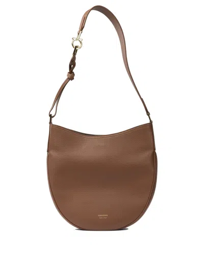 Ferragamo Leather Hobo Bag Crossbody Bags Brown