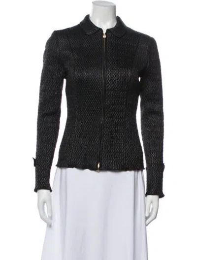 Pre-owned Ferragamo Leather Jacket In Black