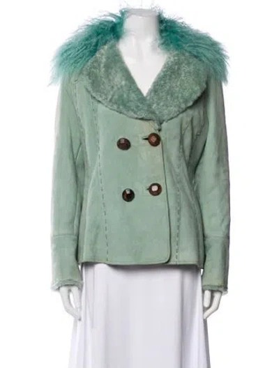 Pre-owned Ferragamo Leather Jacket In Green